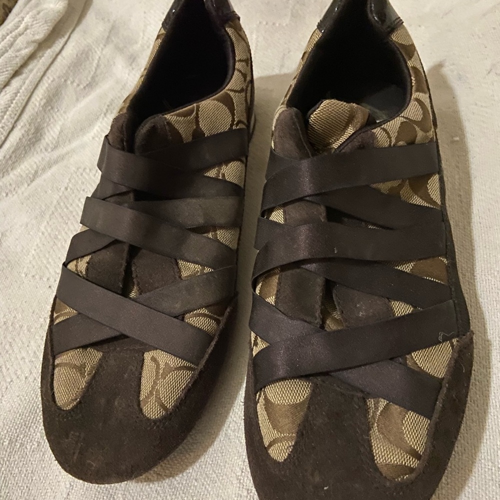 Coach Brown and Tan Sneakers